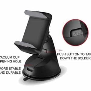 Mobile phone holder for car with 360° rotation.