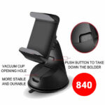 Mobile Phone Holder for Car - 360° Rotation for Optimal Viewing