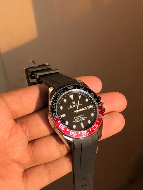 ROLEX Water Resistant Watch with Rubber Strap