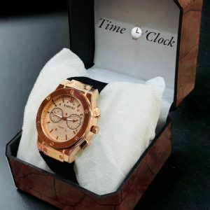 Analogue Watch for Men – Rose gold dial with stainless steel strap.