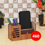 Wooden Mobile Holder - Desk Organizer Stand