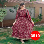 Stunning Embroidered Silk Lehenga - 4 Pcs Maroon Set | Pakistan