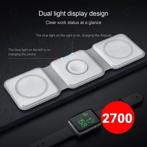 15w 3 In 1 Magnetic Wireless Charger Phone Induction Fast Charging Stand For Phone