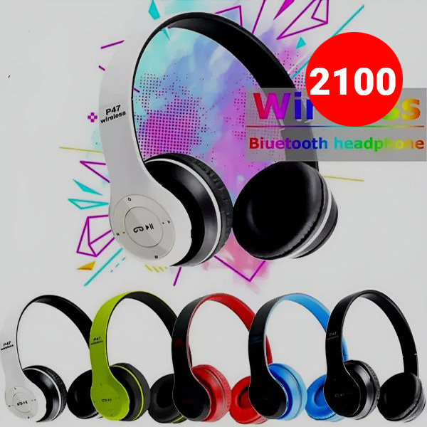 p47-bluetooth-headphones-over-ear-foldable-headset-for-gaming-random-color-2 - 1 price 5