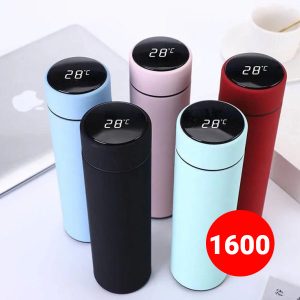 Temperature Display Vacuum Insulated Water Bottle Thermo Flask Made Of Premium Stainless Steel Coffee Cup (Random Color)