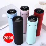 Temperature Display Vacuum Insulated Water Bottle Thermo Flask Made Of Premium Stainless Steel Coffee Cup (Random Color)