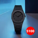 Black Aura Quartz Watch – Lightweight Design, Arabic Dial Full Black Aura Wrist Watch- Watch For Men | Black Color Watch – Without Box