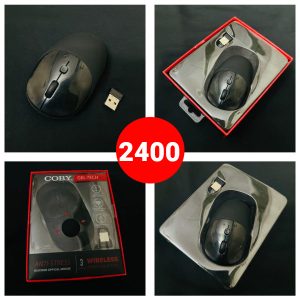 Computer / Laptop Mouse Coby Gel-tech Anti-stress Silicon Optical Wireless Mouse – (3-button | Laser Optical | Wireless Range Up To 9ft)