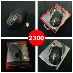 Computer / Laptop Mouse Coby Gel-tech Anti-stress Silicon Optical Wireless Mouse – (3-button | Laser Optical | Wireless Range Up To 9ft)