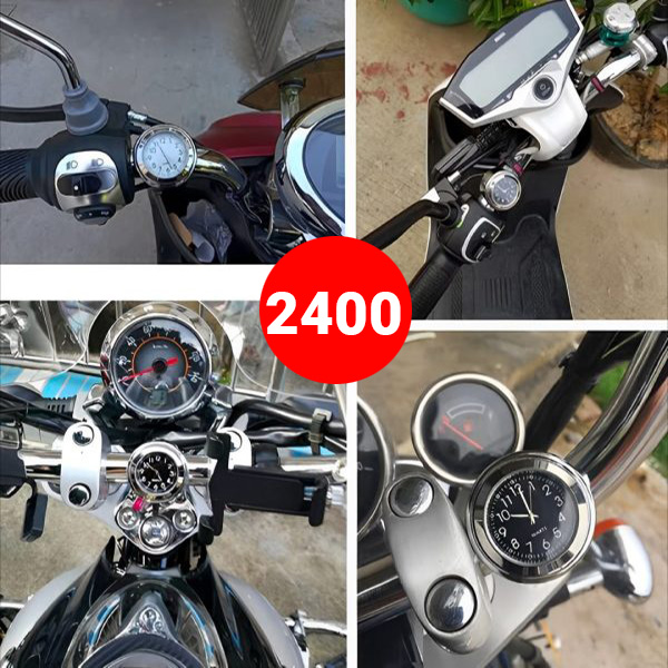 universal-waterproof-chrome-motorcycle-handlebar-clock-luminous-quartz-watch-for-bikes-stylish-and-durable-silver - 1 price 2