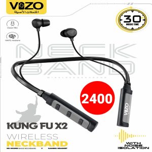 Vizo Kung Fu X2 Wireless Neckband – Best Quality Neckband – Wireless Neckband (Random Color)