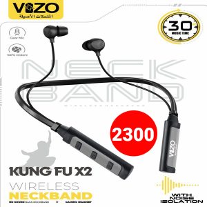 Vizo Kung Fu X2 Wireless Neckband – Best Quality Neckband – Wireless Neckband (Random Color)