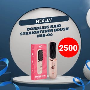 Compact And Portable Hair Styling: Nexlev HSB-04 Cordless Hair Straightener Brush