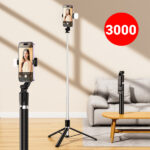 R1S-L Selfie Stick Tripod With Light 5.5 ft